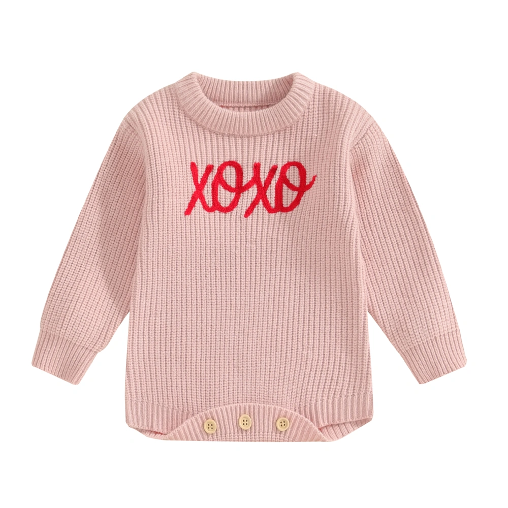 Baby Girls Sweater Rompers Valentine's Day Clothes Bodysuits