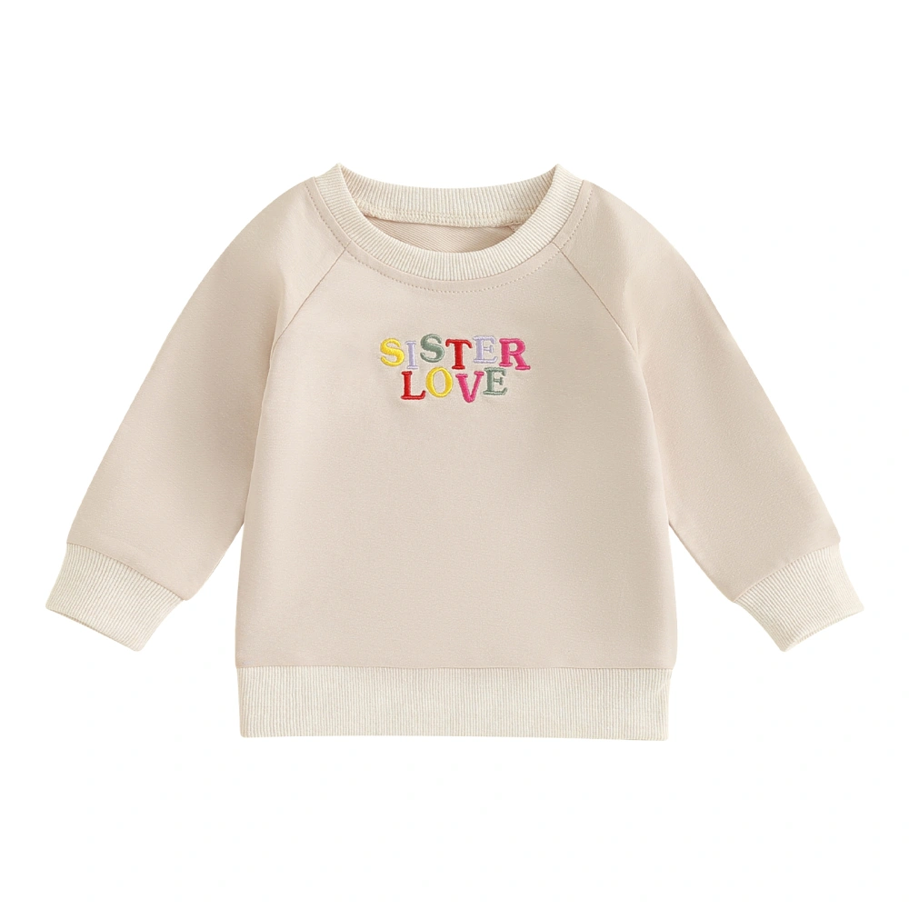 Baby Boys Girls Sweatshirts Colorful Letter Patchwork Long Sleeve Tops