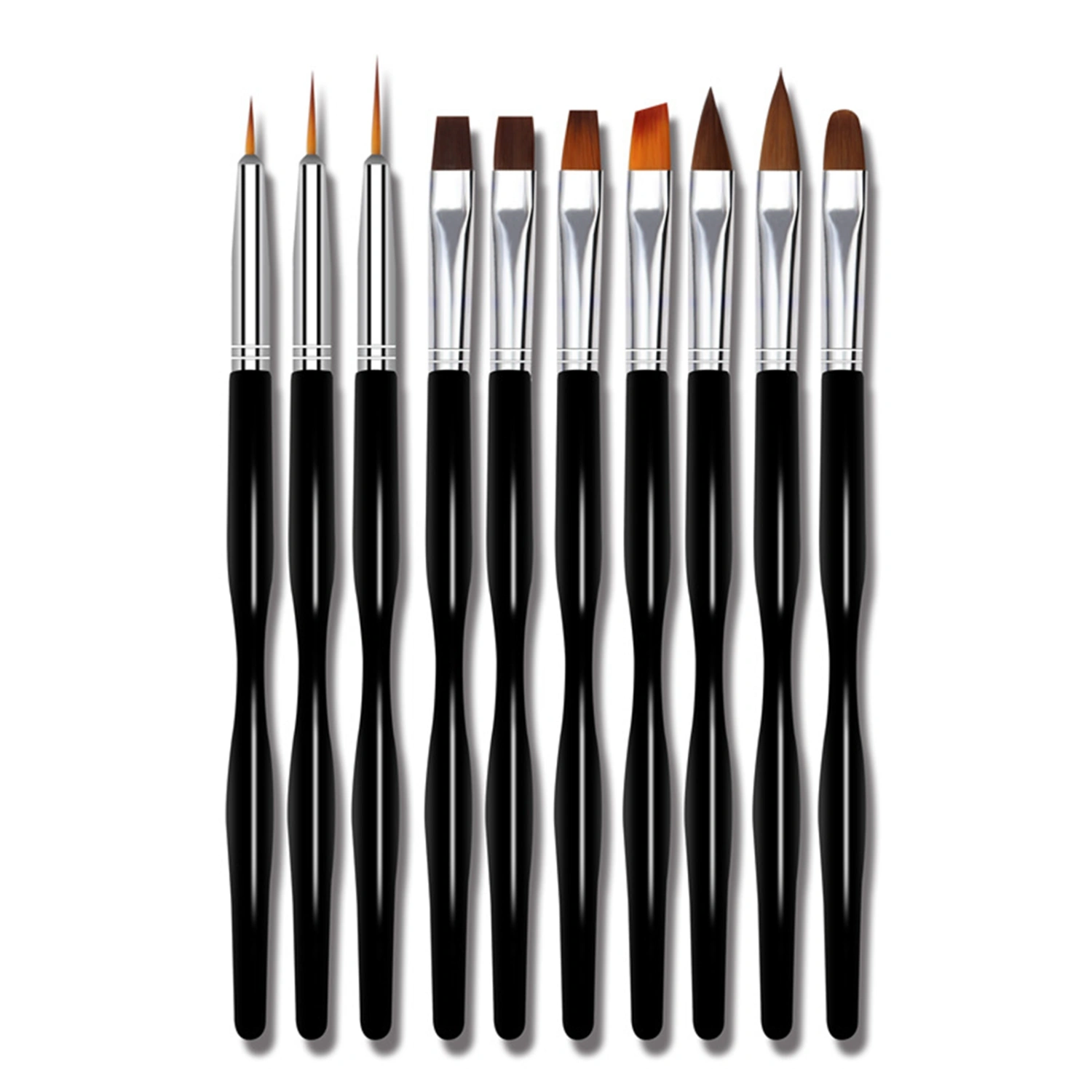 Nail Brushes Set 10 Pieces Nail Drawing Detail Brushes Painting Tools