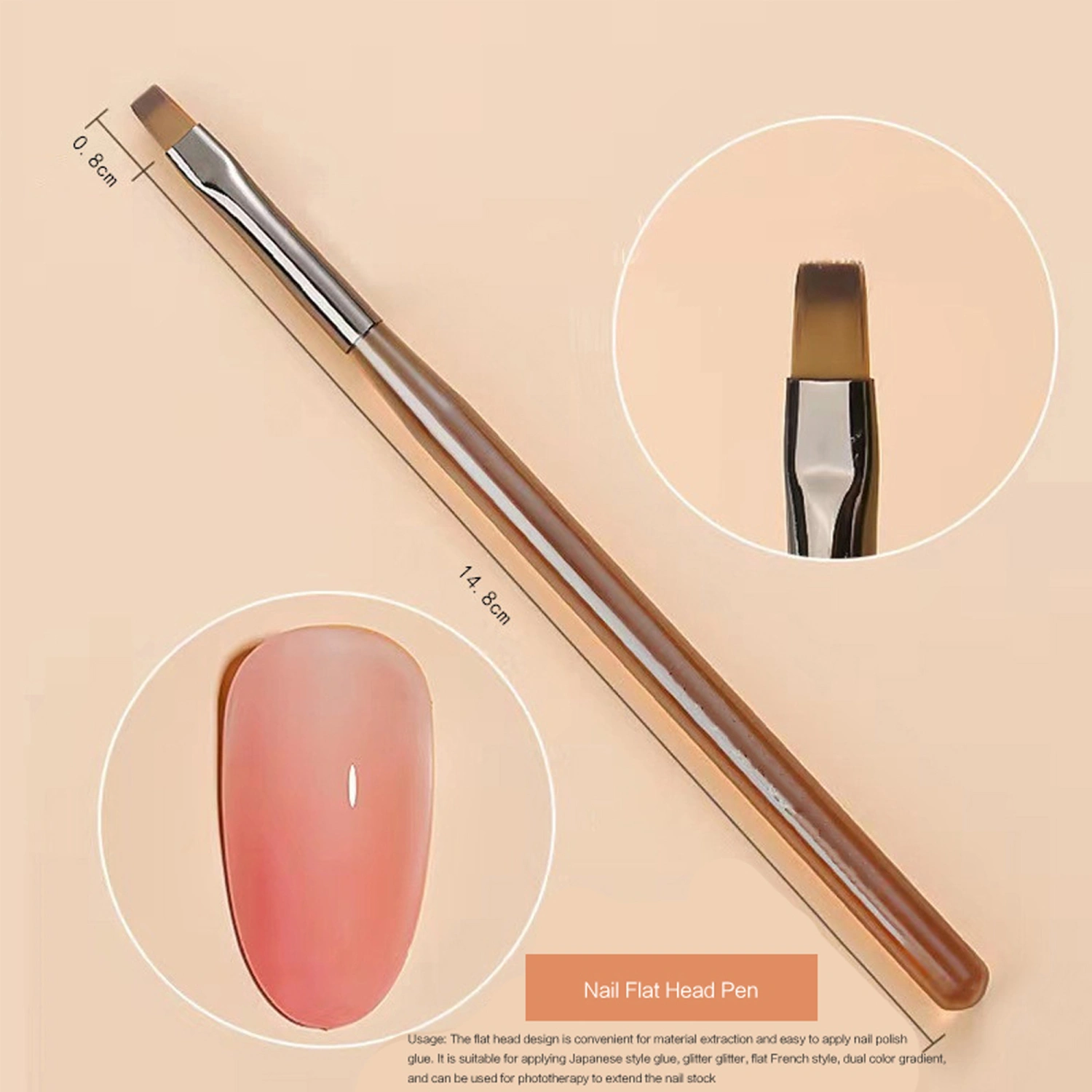 Nail Art Brushes, Nail Brushes for Nail Art with Nail Liner Brush