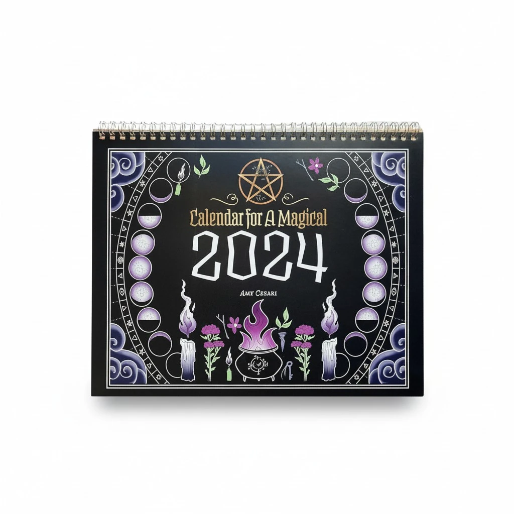 2024 Magic Desk Calendar Monthly Planner Standing Desktop Calendar 