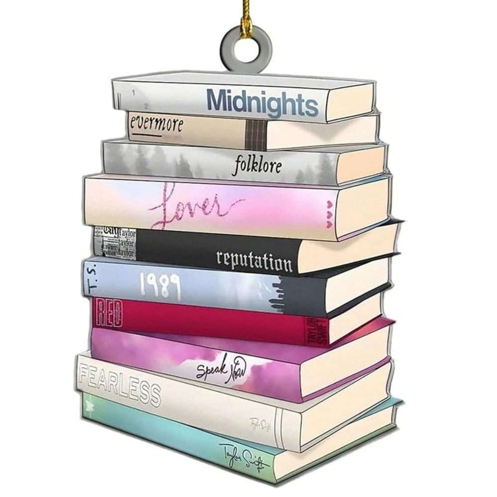 Christmas Tree Decorations Hanging Book Library Ornaments for Door