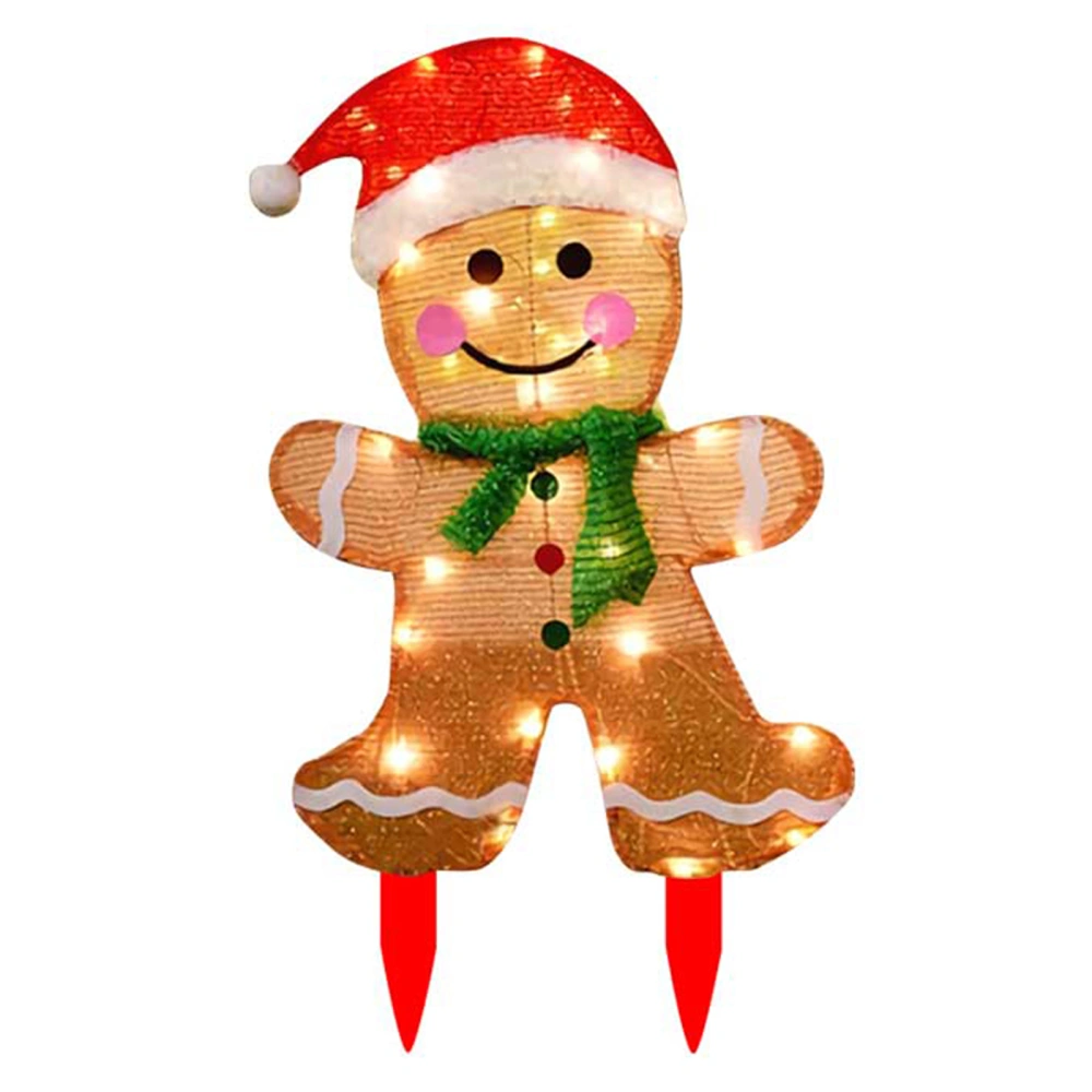 Bright Christmas Outdoor Decorations, Lighted 2D Gingerbread Man