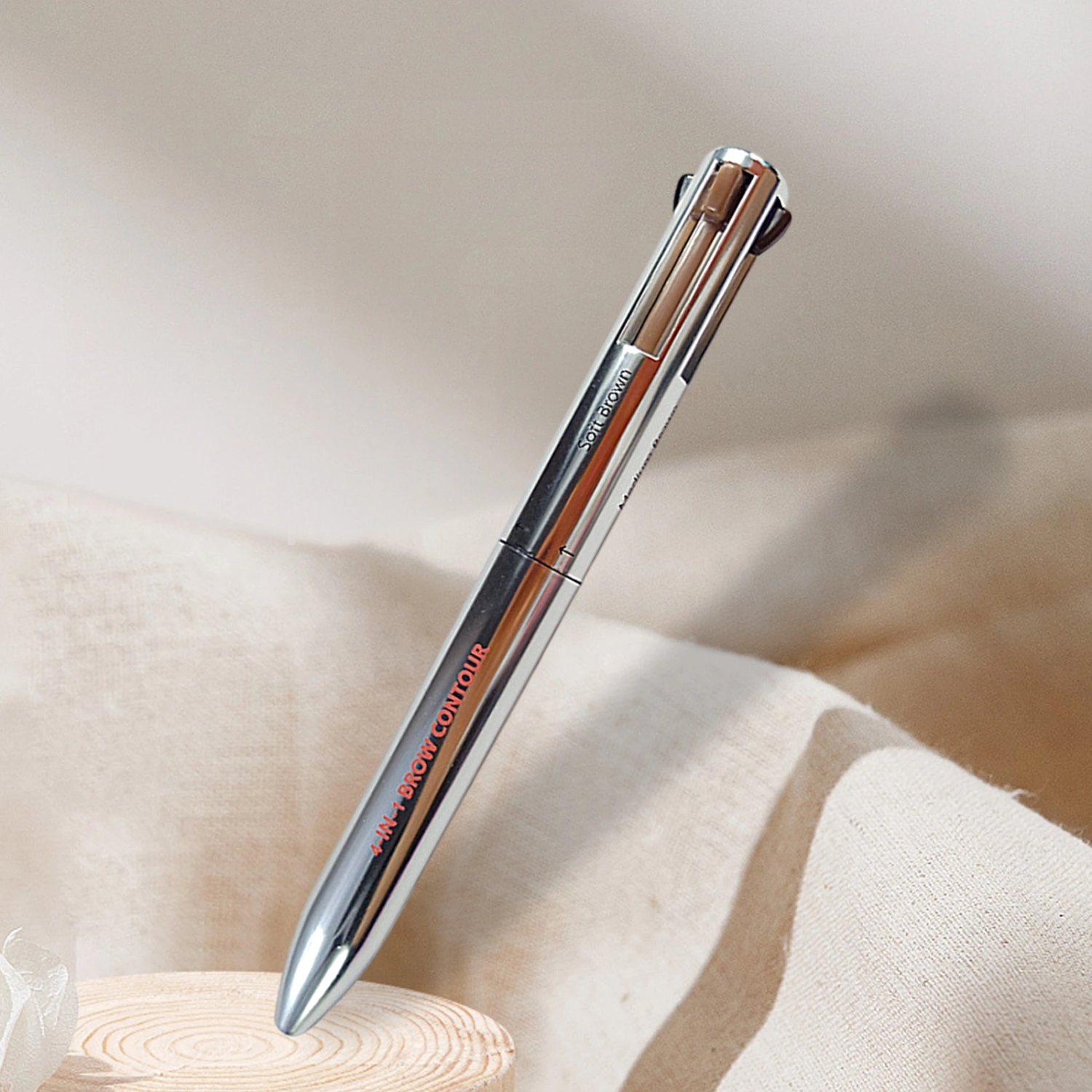 Eyebrow Pencil 4-in-1 Makeup Pen Retracktable Brow Definer Pen 