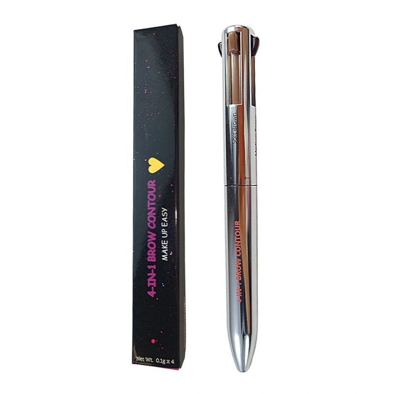 Eyebrow Pencil 4-in-1 Makeup Pen Retracktable Brow Definer Pen 