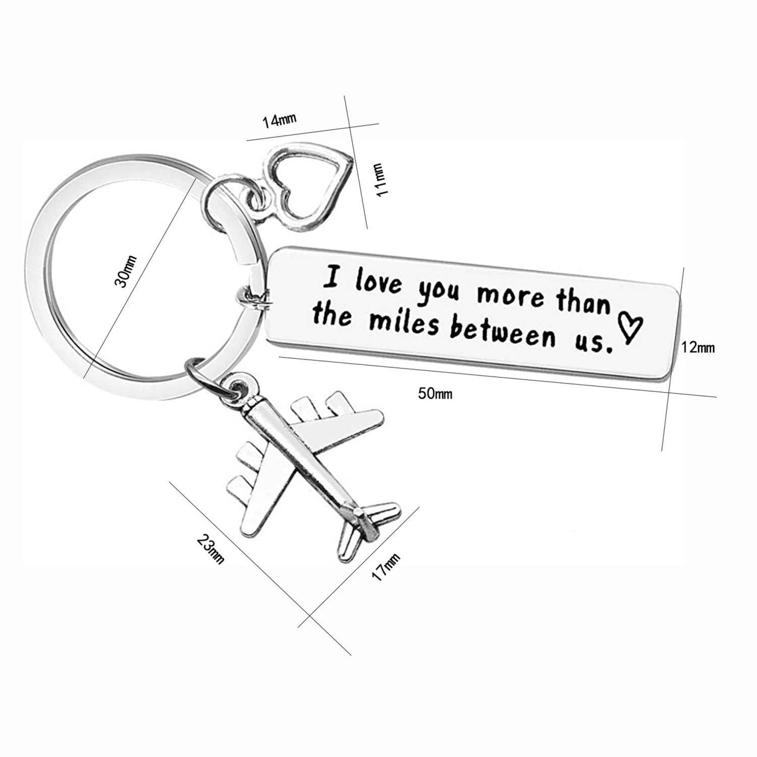 Valentine's Day Key Ring Deer Letter Heart Airplane Keychain