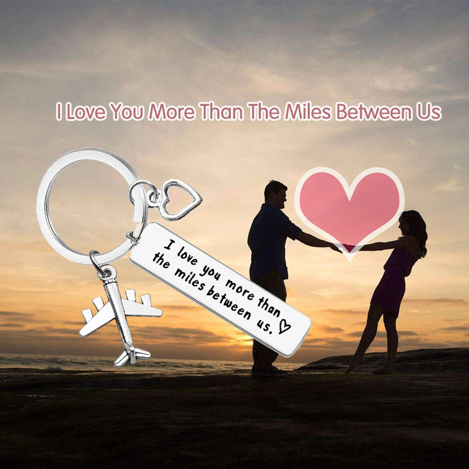 Valentine's Day Key Ring Deer Letter Heart Airplane Keychain