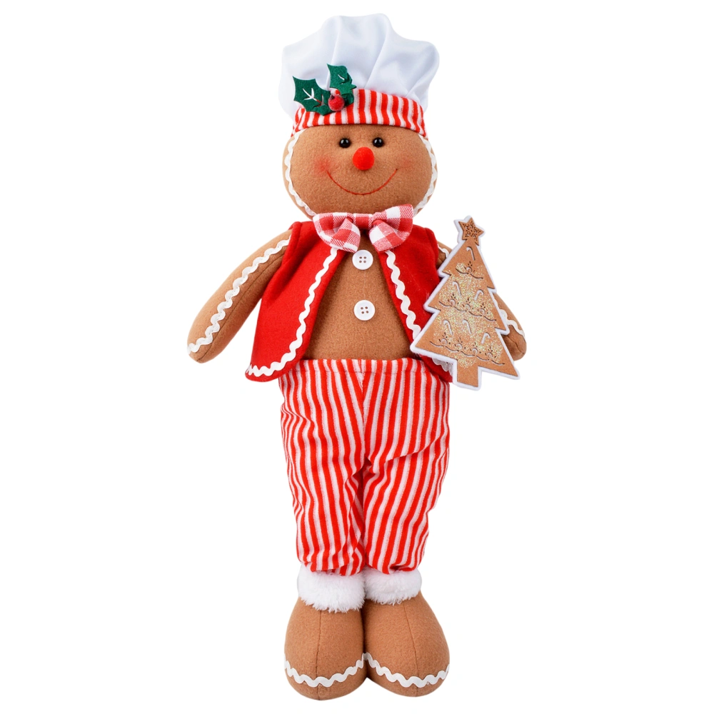 Christmas Table Decorations Standing Plush Gingerbread Desk Ornaments 