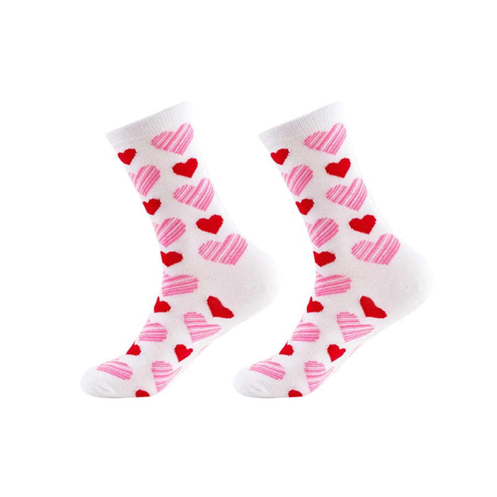 Women Long Socks, Sweet Heart Lips Soft Socks for Valentines Day