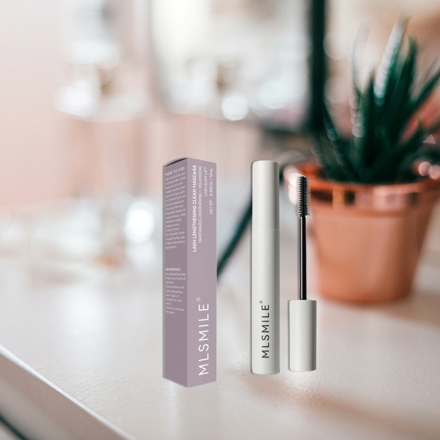 Women Natural Lengthening Mascara, Waterproof Tubing Mascara