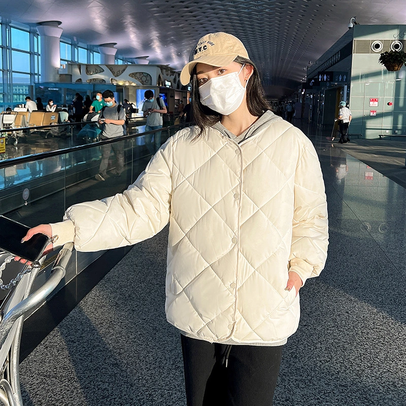 Short Down Jacket Korean-style Lightweight Rhombus Casual