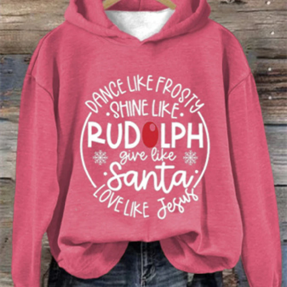 Fashion 3D Letter Printed Hoodie Female