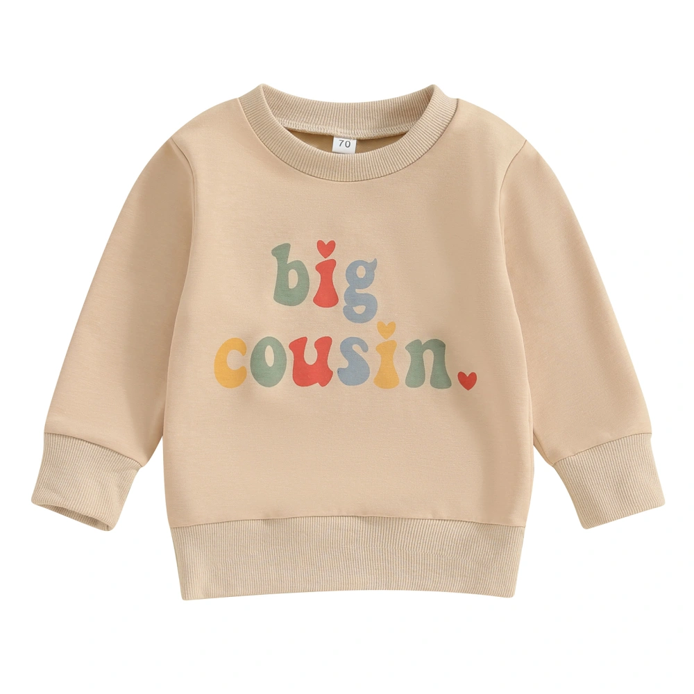 Boy Girl Fall Sweatshirt Colorful Letter Print Long Sleeve Pullover