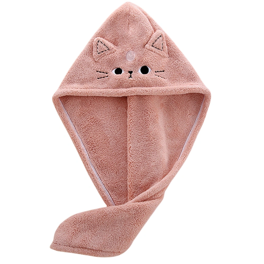 Women Microfiber Hair Drying Towel Cute Hair Towel Wrap with Cat Ears