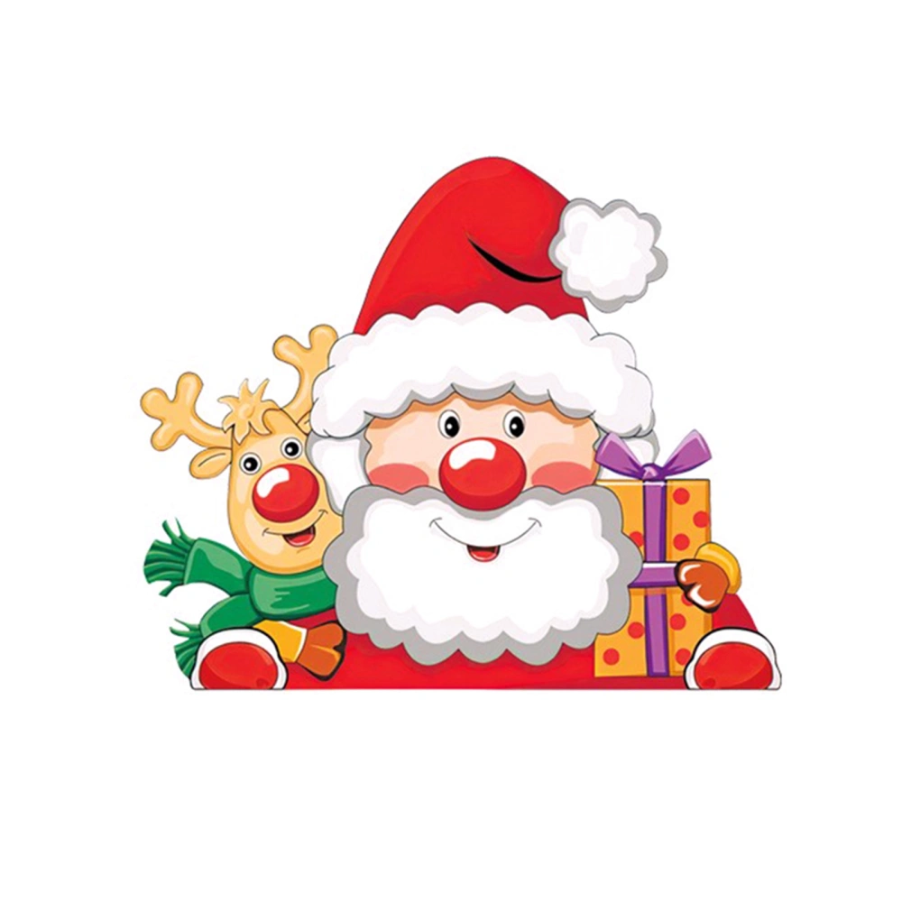 Christmas Window Stickers Cartoon Santa Claus Print Wall/Car Decor