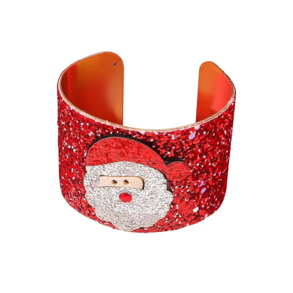 Christmas Bracelet for Women Deer/Santa/Bowknot Sequin Bracelet