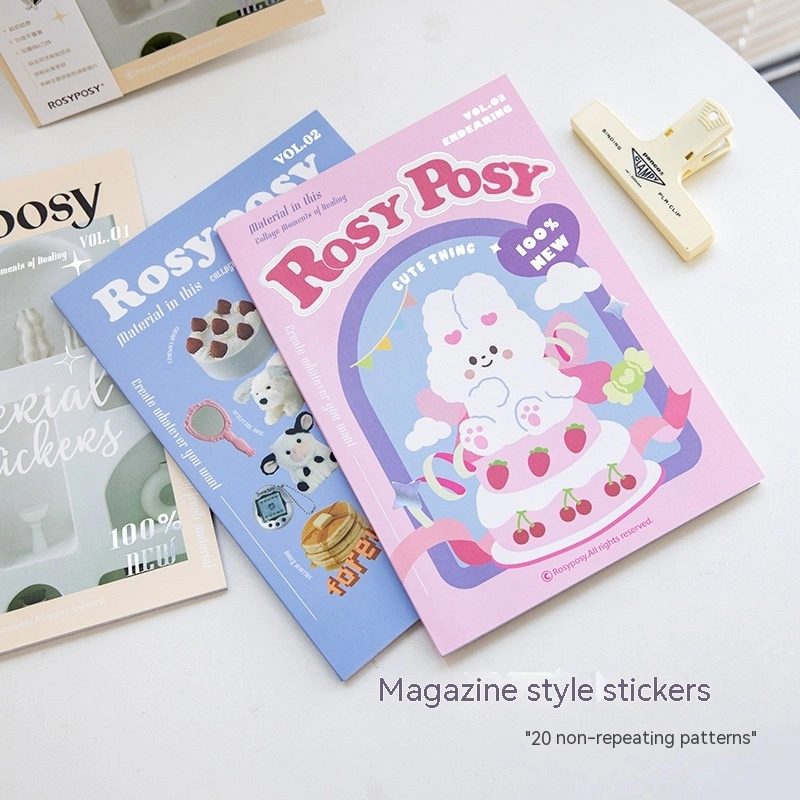 Magazine Style Material Sticker Book Cartoon Notebook Stickers