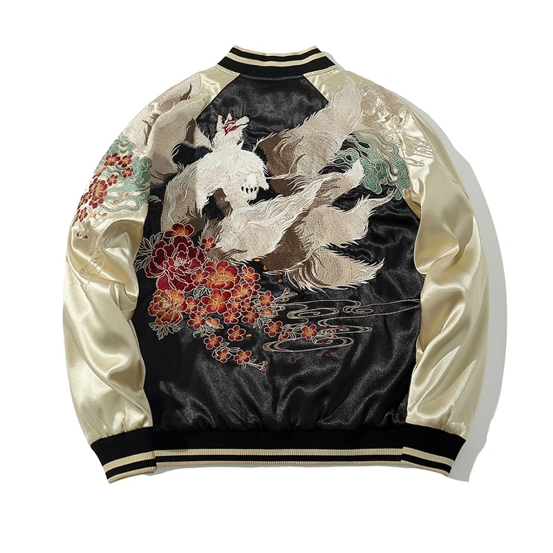 Men's And Women's Couple Baseball Collar Casual Versatile Outerwear National Fashion
