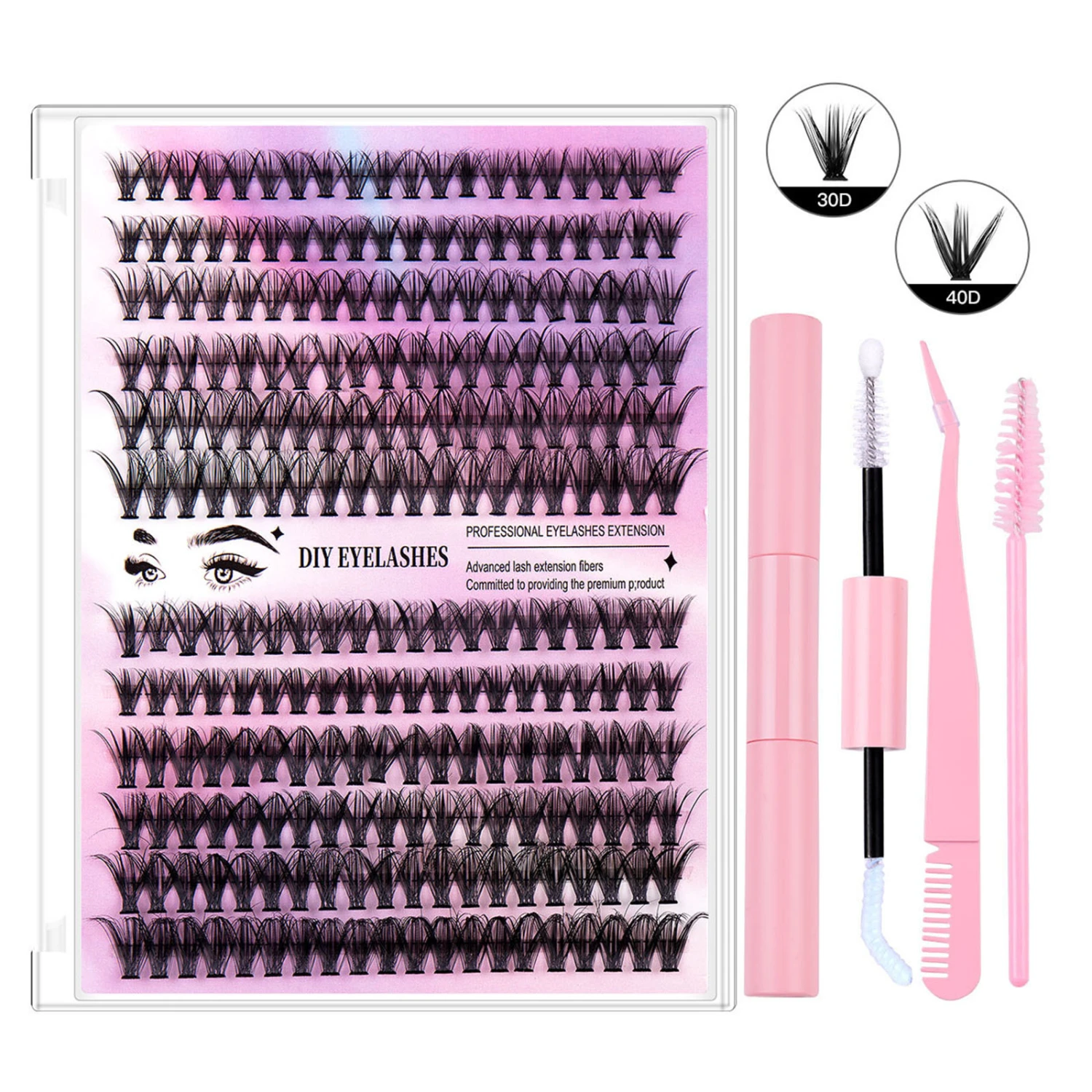 Women's Fluffy Single Cluster False Lashes Individual Eyelash