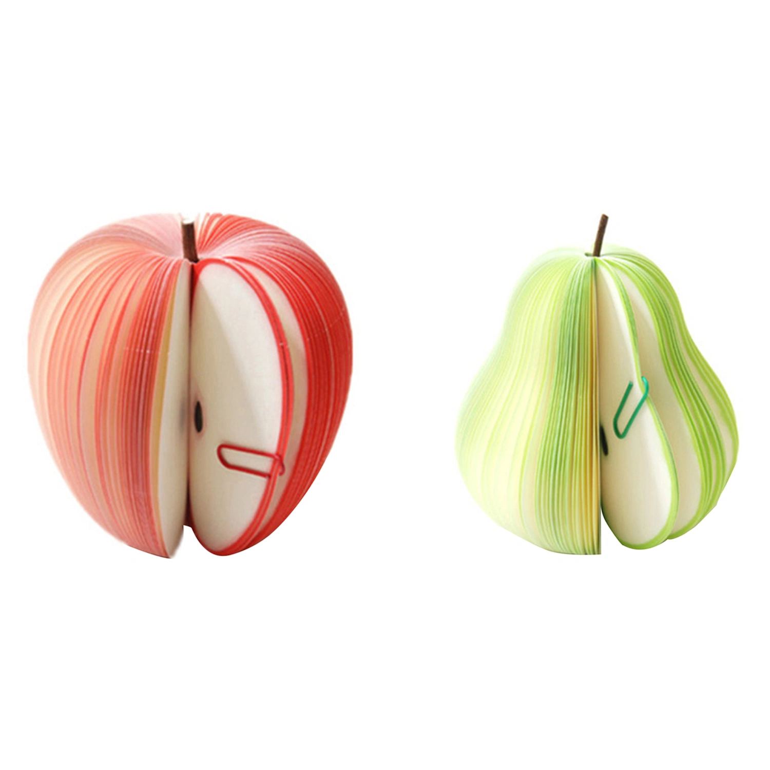 Cute Sticky Notes 3D Apple/Pear Shape Self-Stick Memo Pads Writing Pad