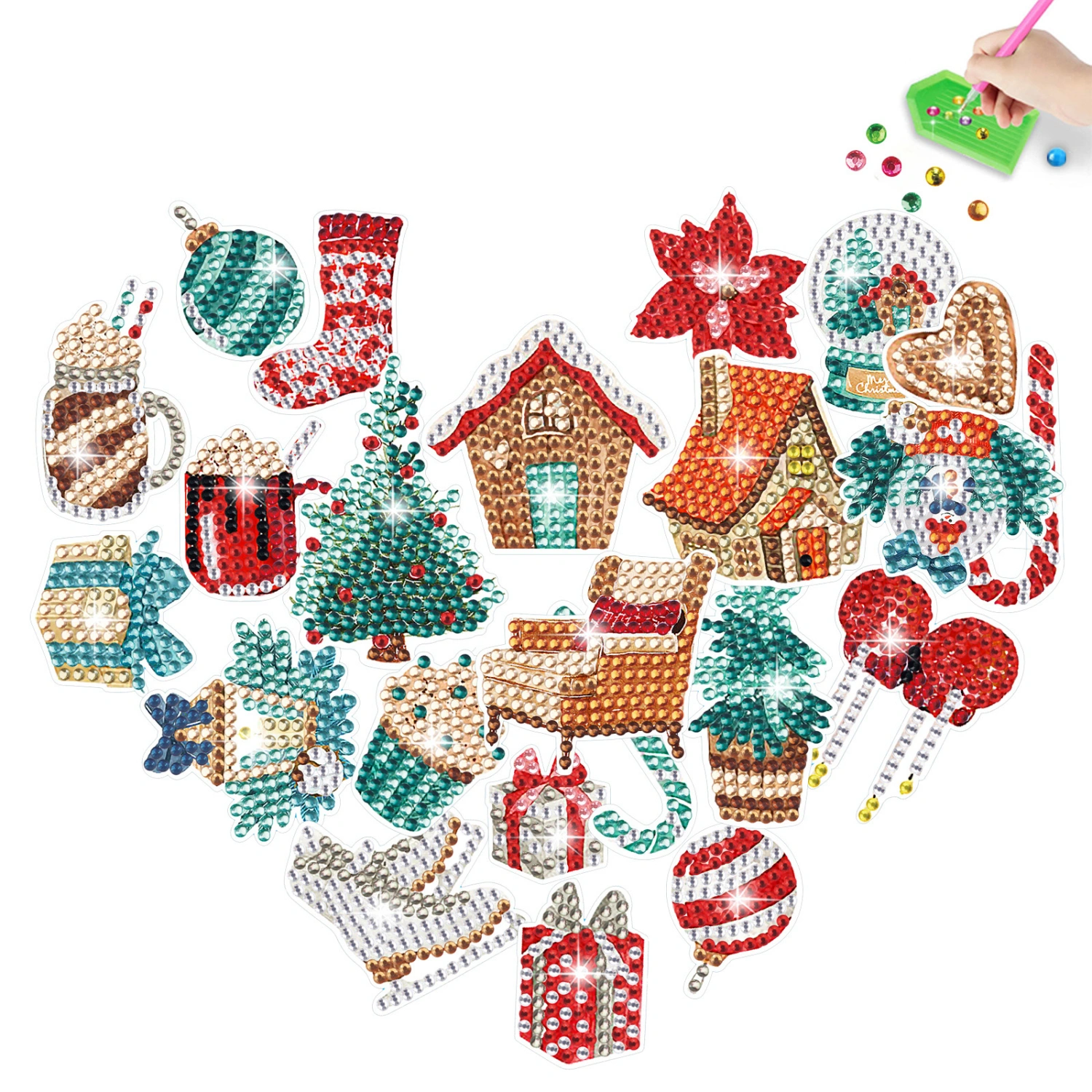 Christmas Diamond Painting Kit DIY Rhinestone Rhinestone Arts Sticker