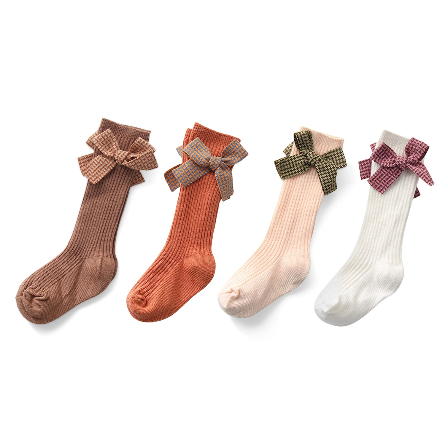 Baby Girls Princess Socks Bow Knee High Socks Breathable Tube Socks
