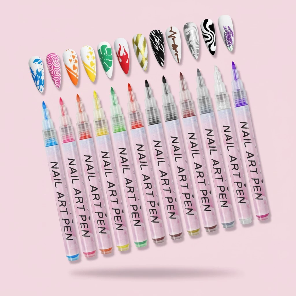 12pcs Nail Art Pens, Colorful Nail Art Markers DIY Drawing Pen