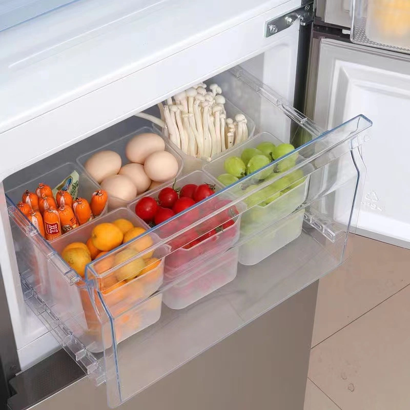 1/2/3pcs New Refrigerator Side Door Storage Box, Refrigerator Food Food Sorting Box, Fresh Keeping Box, Food Container