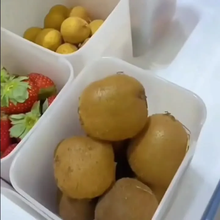 1/2/3pcs New Refrigerator Side Door Storage Box, Refrigerator Food Food Sorting Box, Fresh Keeping Box, Food Container