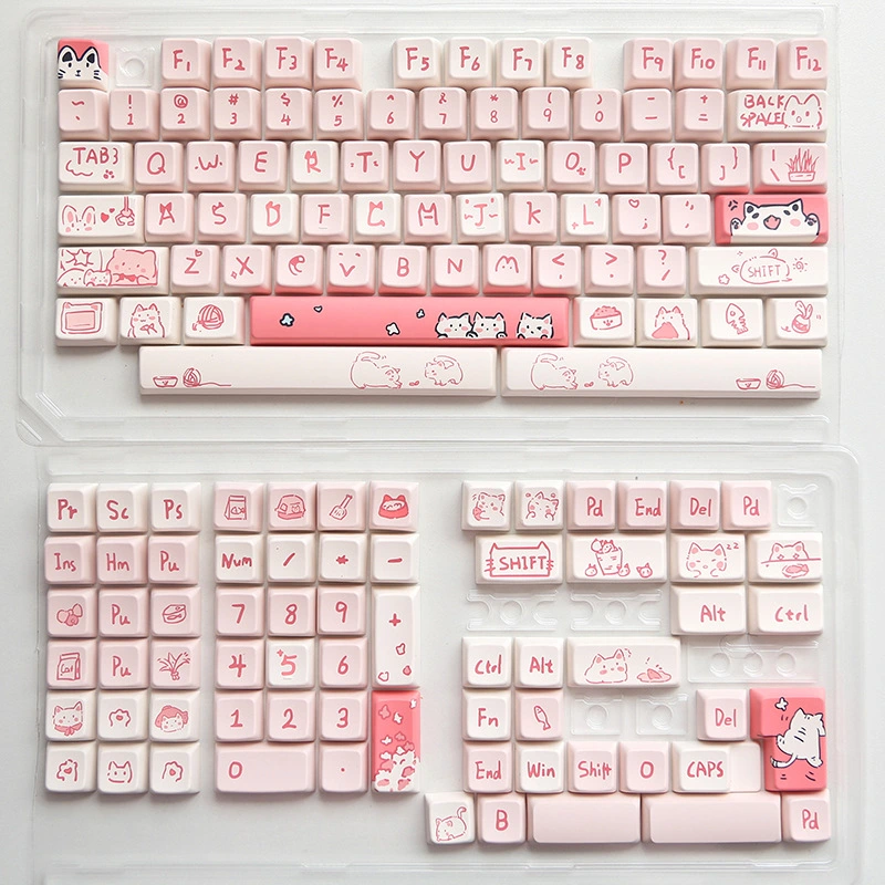 Meow Meow MDA Height Mechanical Keyboard Keycaps