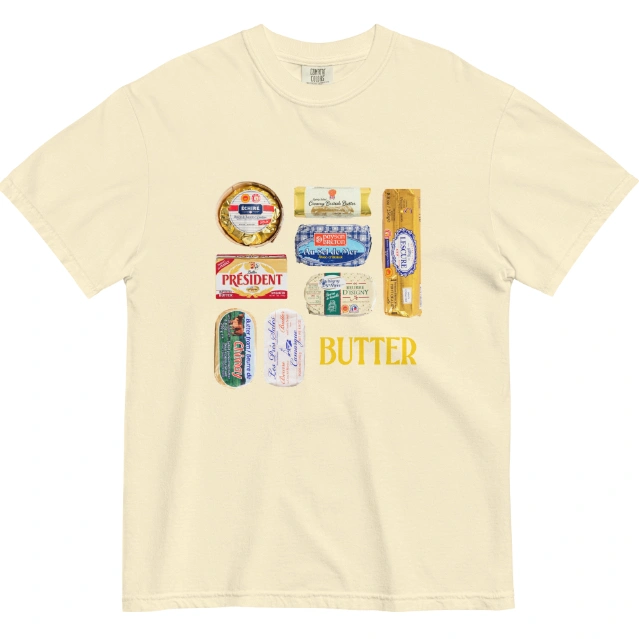 European Butter T-shirt Digital Printing Casual Round Neck