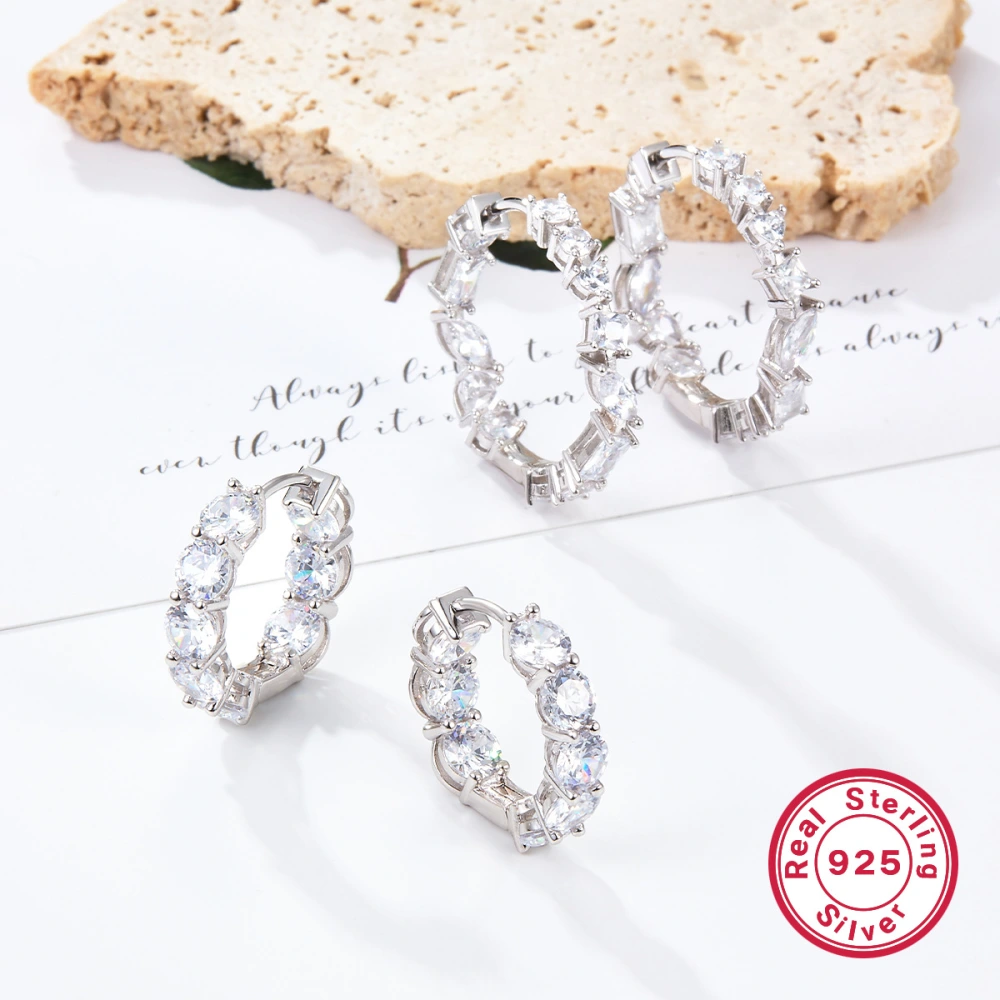 Irregular Zircon Earrings Light Luxury High-grade