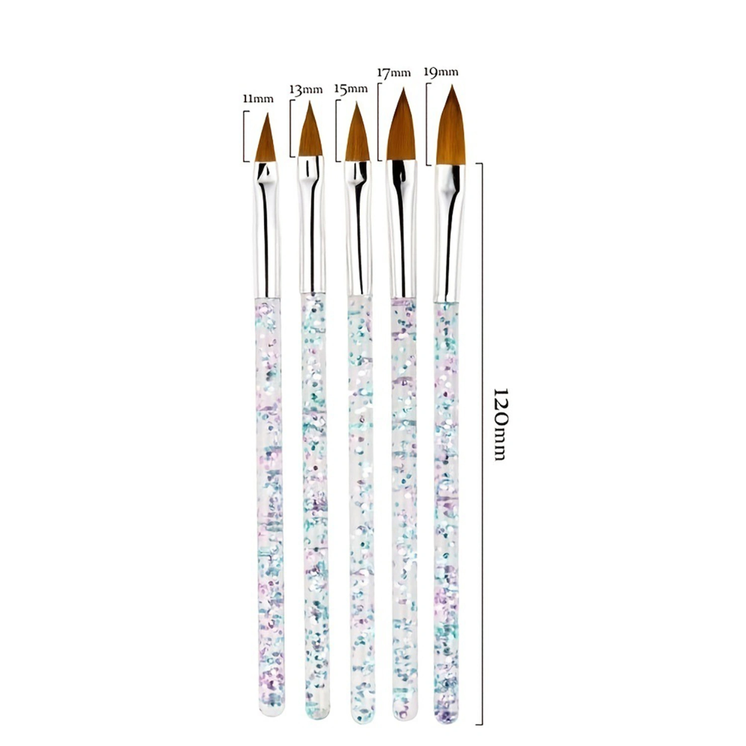 Nail Art Brushes 5Pcs Nail Design Tools Ombre Nail Painting Brushes