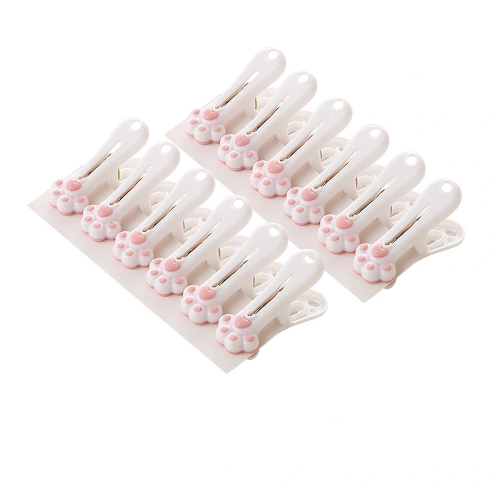 Plastic Clothes Pegs 12 Pack Clothes Pins with Cute Cat Claw Pattern