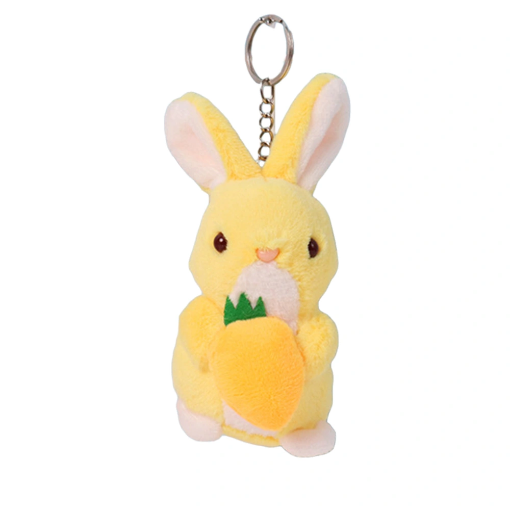 Cute Bunny Keychain Charm Plush Rabbit Keyring Backpack Decoration