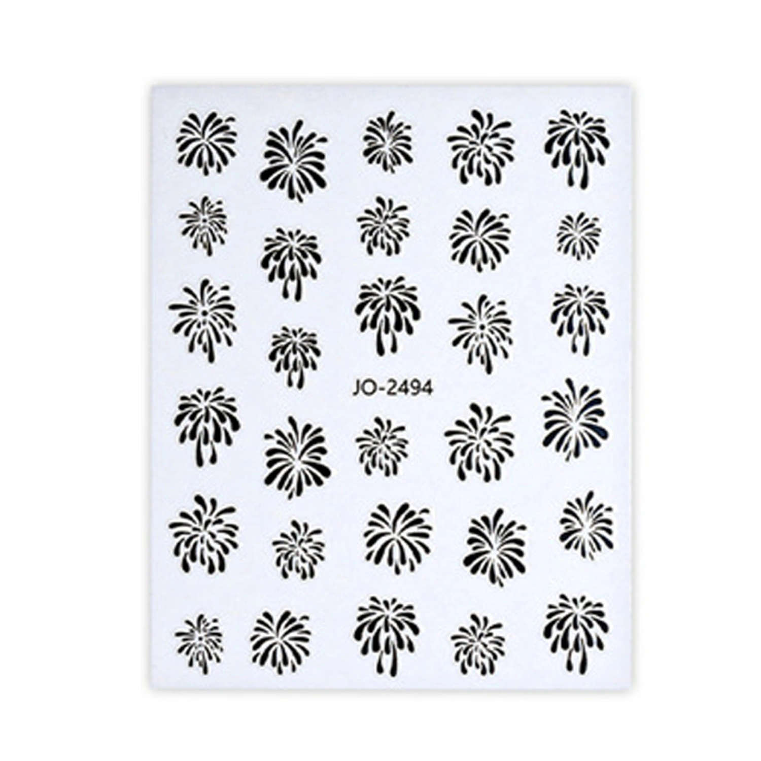 Fireworks Nail Stickers Self-Adhesive Gel Nail Decals for Salon Home 
