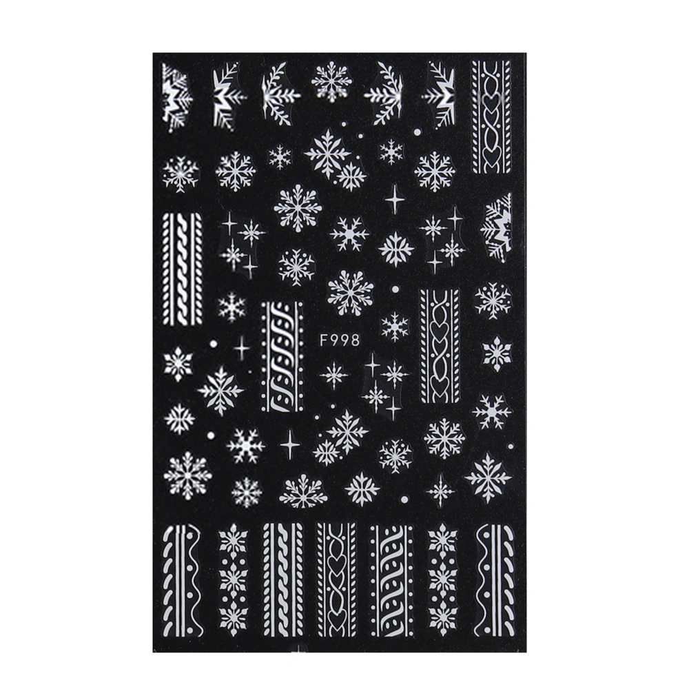 Snowflakes Nail Art Stickers 3D Self-Adhesive Christmas Stickers