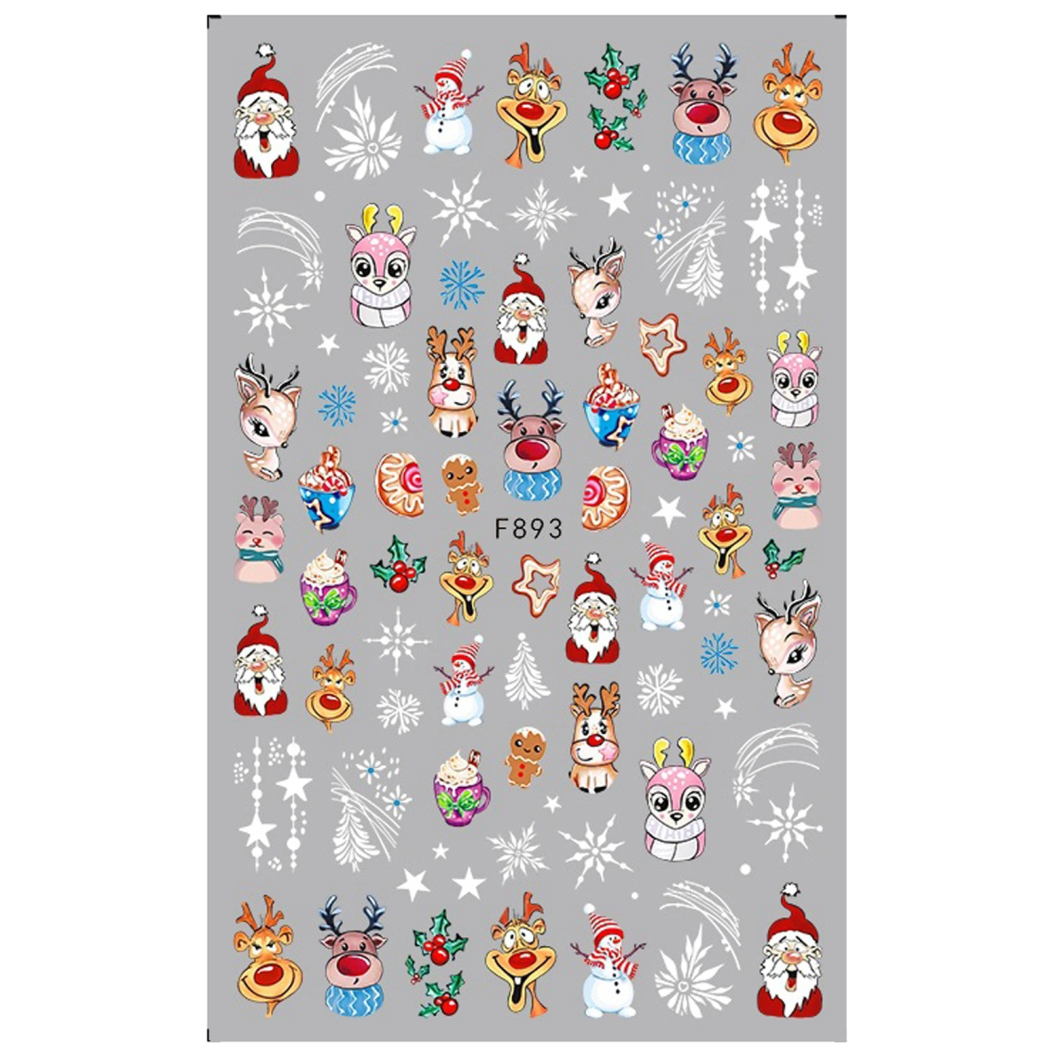 Christmas Nail Stickers Snowman Santa Claus Manicure Stickers Nail Art