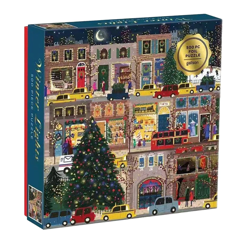 Christmas Puzzles, Christmas Winter Lights Jigsaw Puzzles 500 Pieces