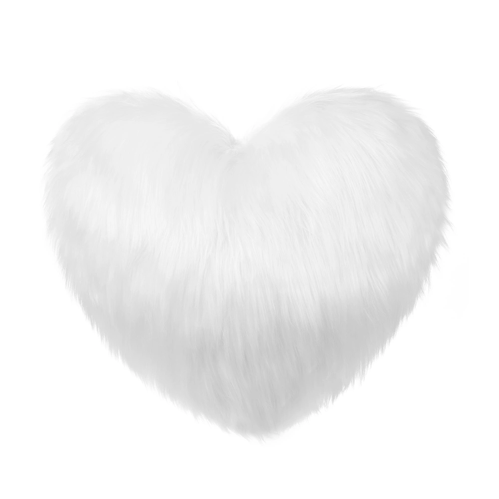 Fluffy Heart Pillows Soft Heart Shaped Throw Pillows Fur Cushions