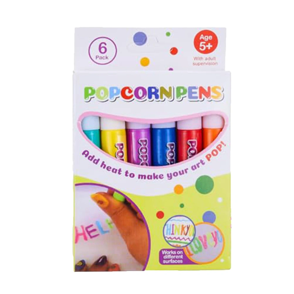 Magic Popcorn Pens, 3D Art Safe Pen for Decorating Cards and Drawing