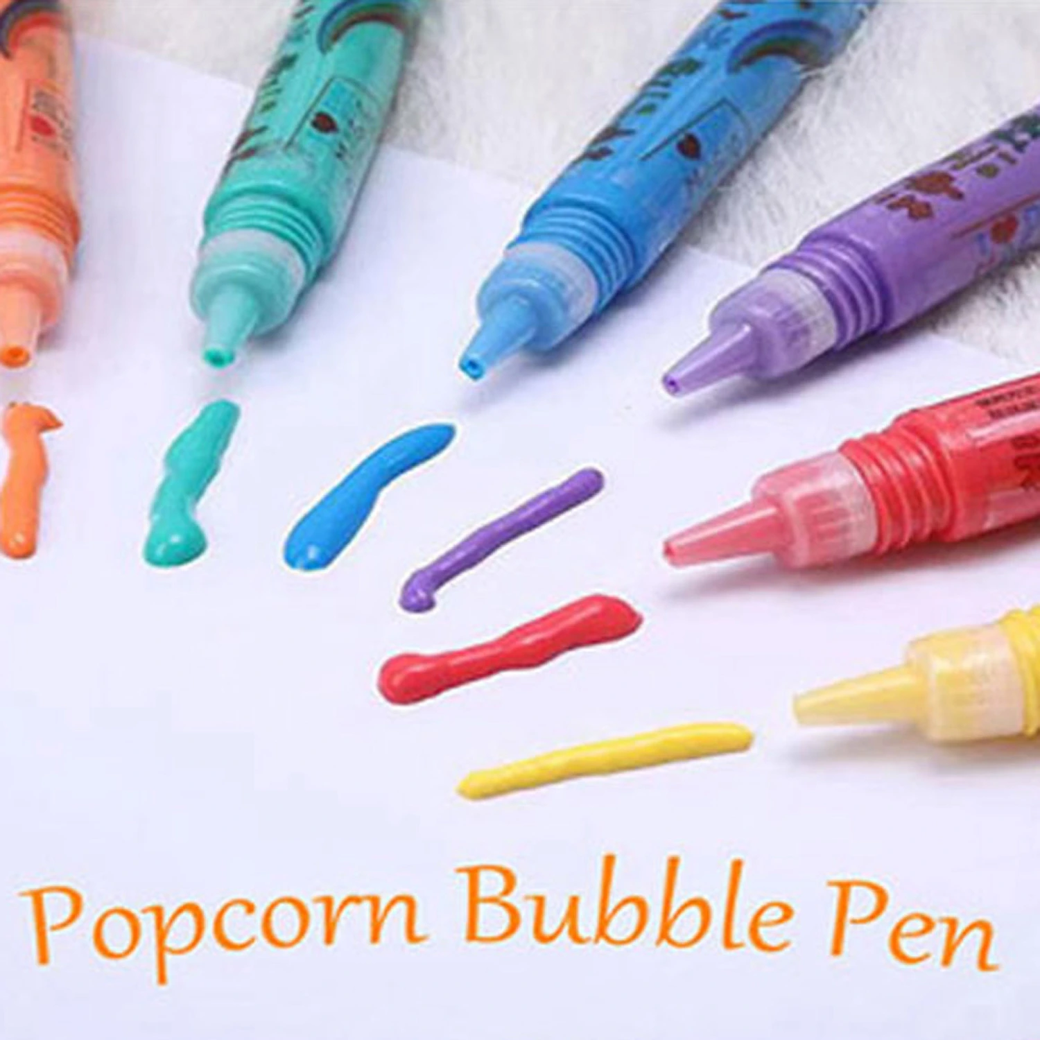 Magic Popcorn Pens, 3D Art Safe Pen for Decorating Cards and Drawing