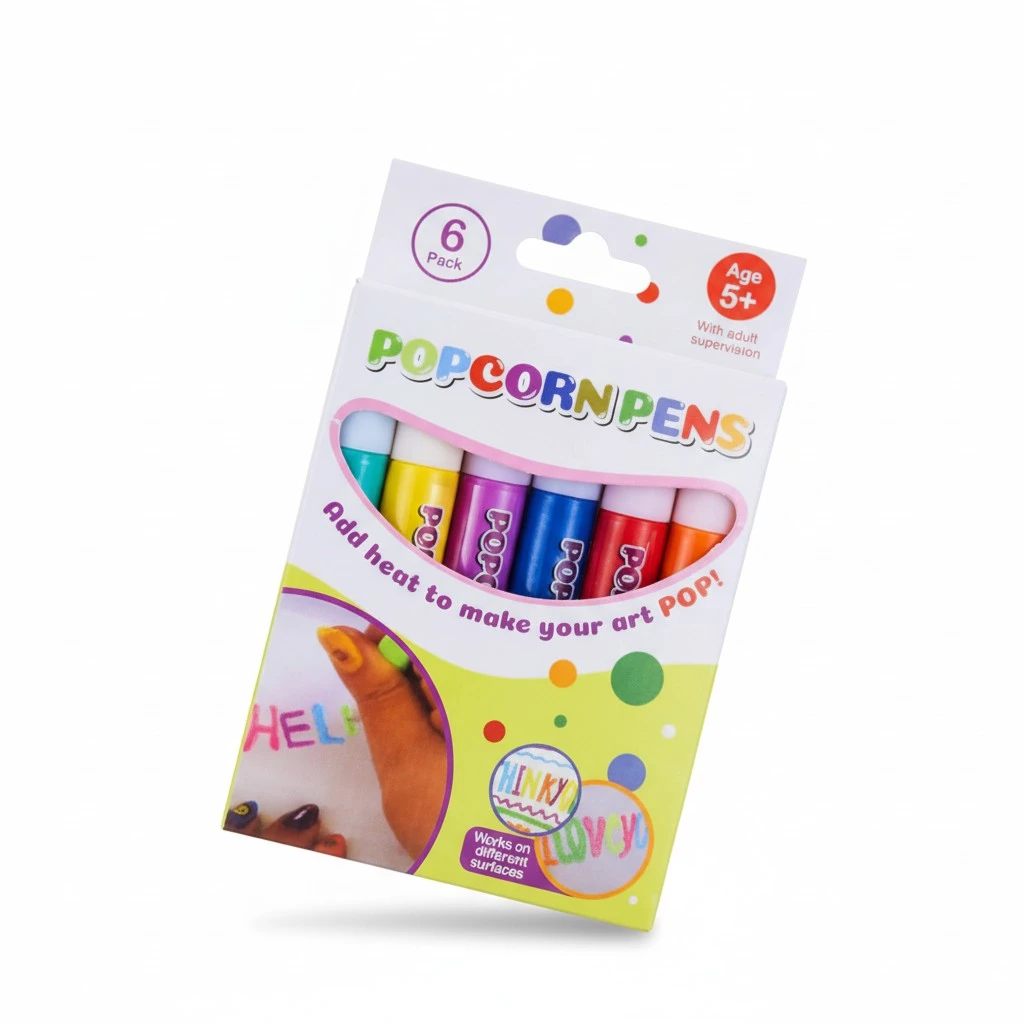 Magic Popcorn Pens, 3D Art Safe Pen for Decorating Cards and Drawing