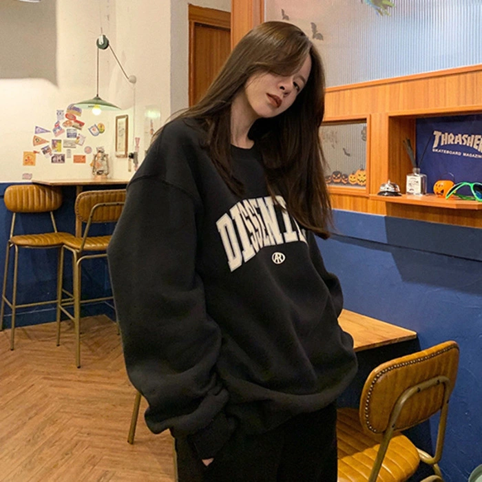 Cotton New Letter Three-dimensional Printed Sweater