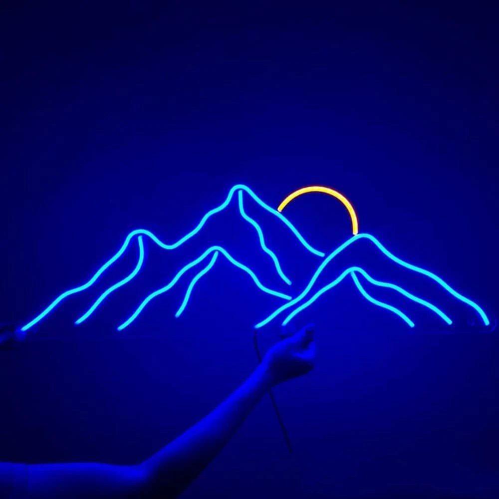 Neon Sunrise Sunset Led High Mountains