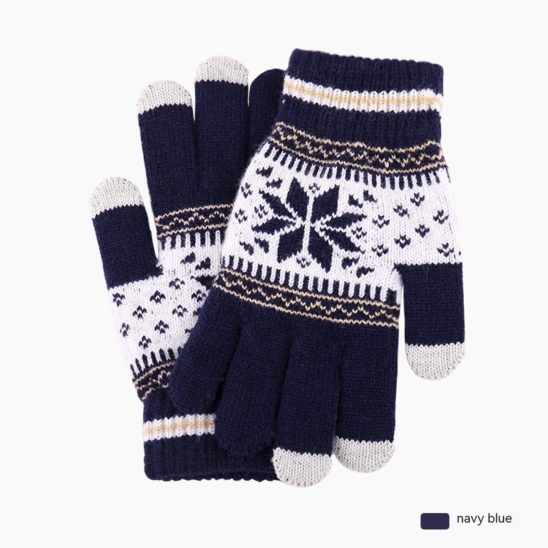 Winter Warm Fleece-lined Thick Cycling Outdoor Knitted Gloves