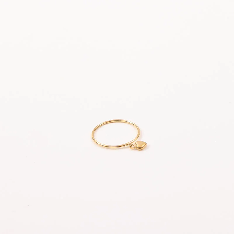 Fine Ring Movable Titanium Steel Plated 18K Gold