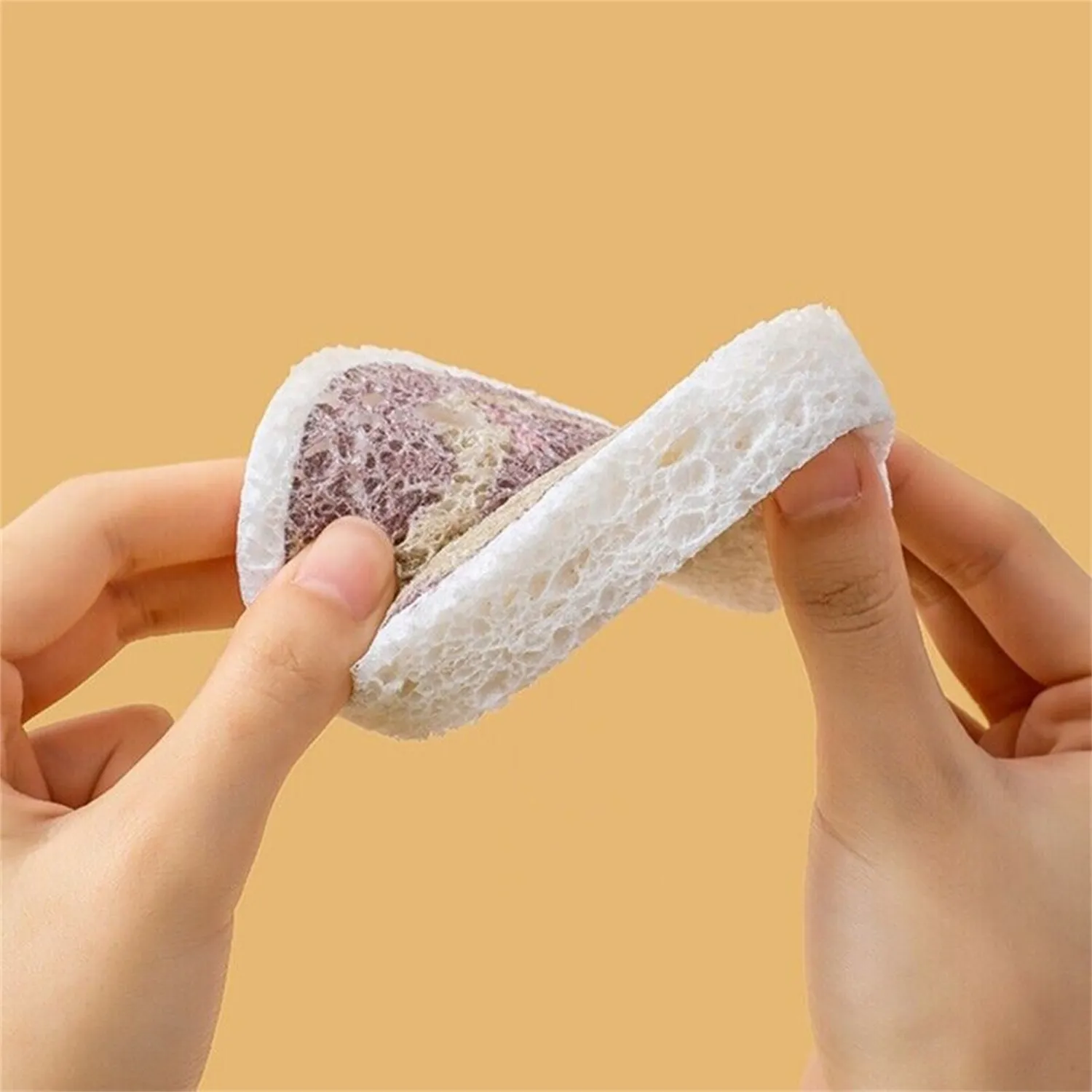 Non-scratch Scrub Sponge Cartoon Cat Dishwashing Sponge for Kitchen