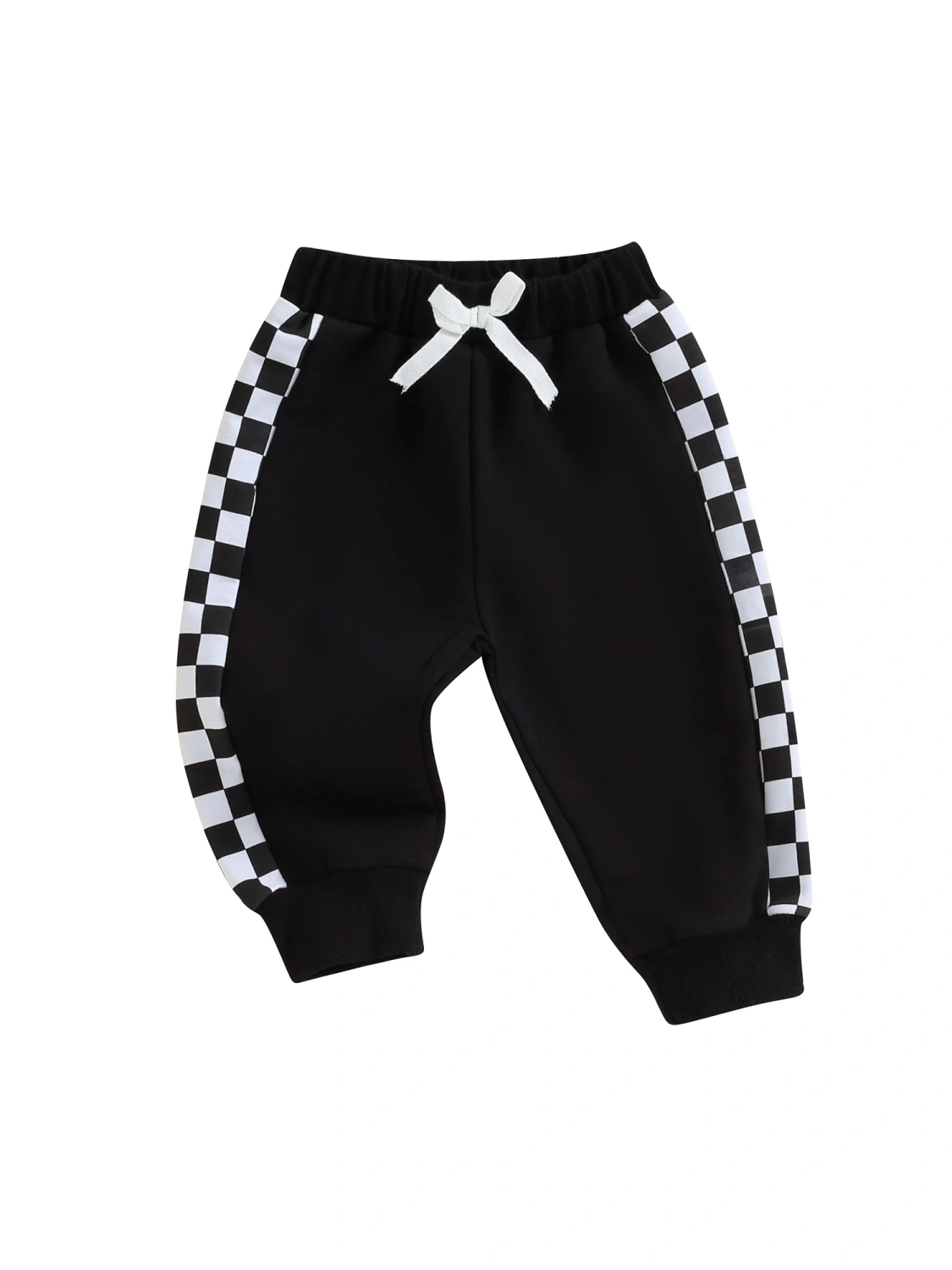 Toddler Baby Boy Sweatpants Checkerboard Patchwork Jogger Pants 
