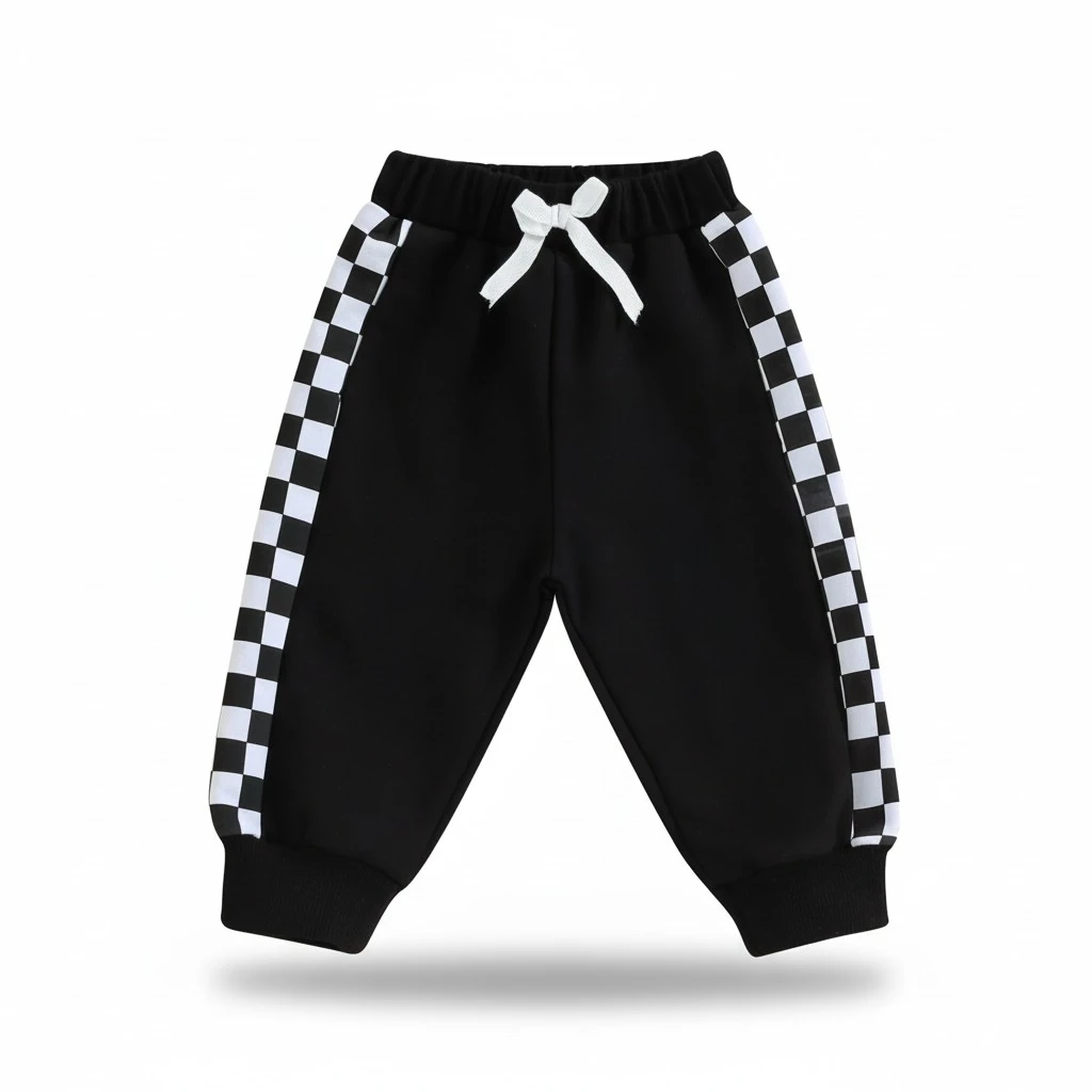 Toddler Baby Boy Sweatpants Checkerboard Patchwork Jogger Pants 